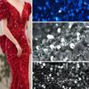 100x125cm Elastic Soft Velvet Sequin Fabric Dress Dance Dress Jewelry Wholesale Cloth for Diy Apparel Sewing Material 5mm Bead