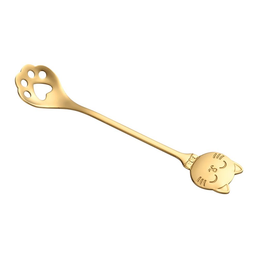 Stainless Steel Coffee Spoon Paw Design Stirring Spoon Cute Ice Cream Spoon Tableware