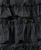 Kijiko Ke702-Frill Cancan Midi Skirt Check Navy