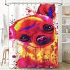 Red Apple Pattern Shower Curtain Pop Art Design Bathroom Decor for Kids Bathrooms Durable Waterproof Shower Cover with Hook Ring