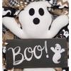Halloween Ghosts Wreath Cartoon Smile Ghosts Autumn Wreathes Home Party Hanging Pendant Decoration Supplies