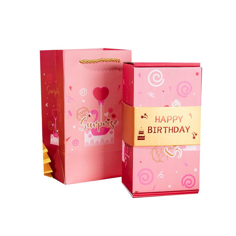 Складная подарочная коробка на День отца, сюрприз, прыгающая коробка, прыгающая коробка, взрывы, красный конверт, креативная подарочная коробка на день рождения