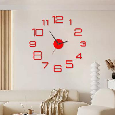 Светящиеся настенные часы с бесшумным механизмом, легко читаемые, простая установка, декоративные настенные часы «сделай сам» для гостиной, спальни