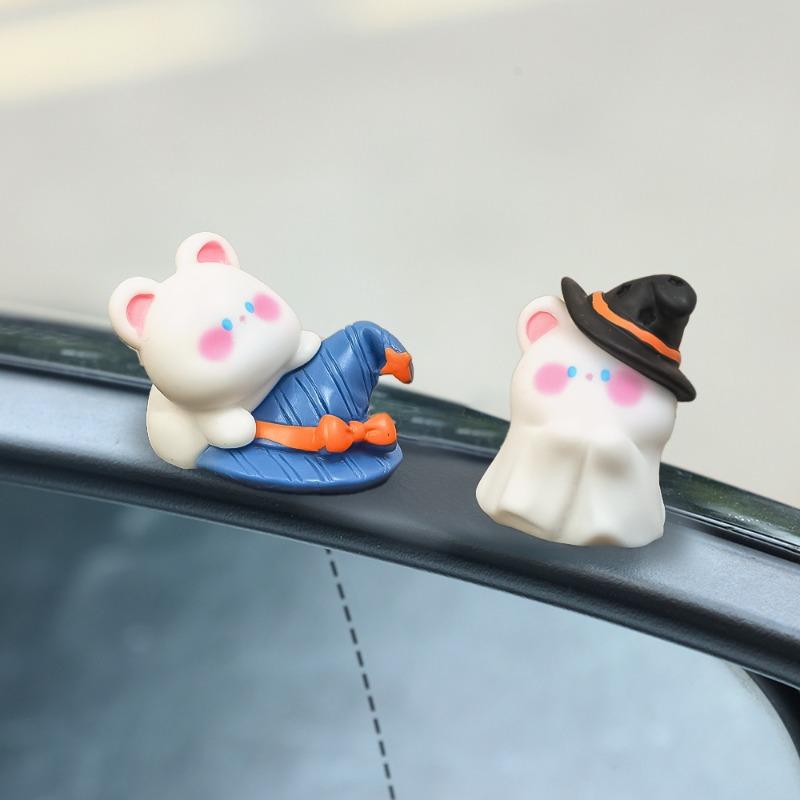 Новые украшения для автомобиля, креативные украшения на Хэллоуин, тыква, медведь, кукла, центральная консоль, украшение приборной панели автомобиля, аксессуары ручной работы