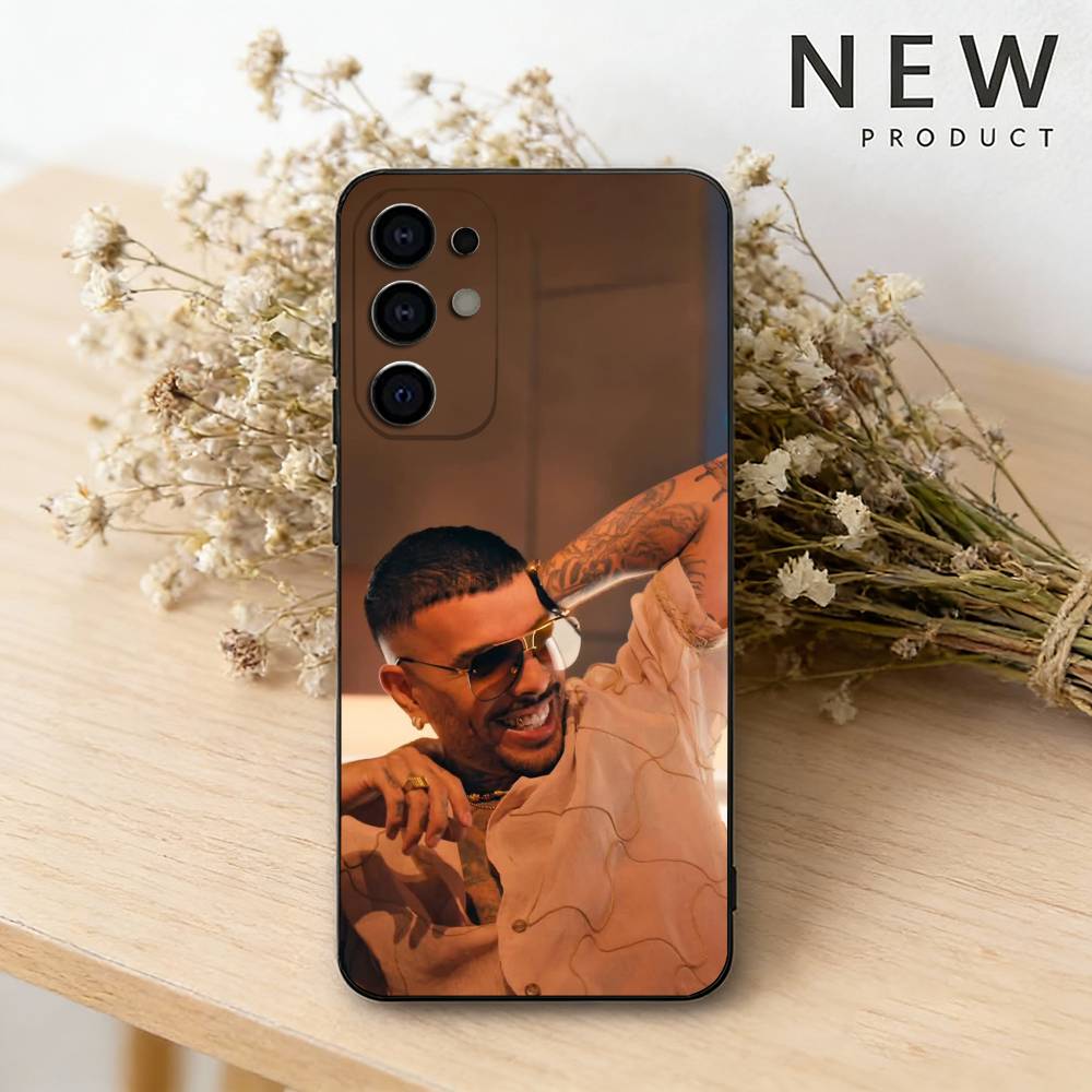 Чехол для телефона Singer R-Rauw Alejandro для Samsung S26,25,24,23,22,30,21,10,9,Ultra,Plus,Lite Черный Мягкий Чехол