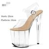Women's shoes 2025 summer new one-word buckle strap stiletto high heel transparent sandals temperament fashion super high heels