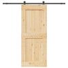 VidaXL Sliding Door and Hardware Kit 95x210 Cm Solid Pine 3332722