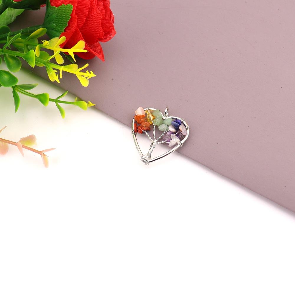 Натуральный Хрустальный Гравий Извивающийся Разноцветное Дерево Жизни Подвеска Ожерелье Натуральный Камень Дерево Удачи Ловец Снов Подвеска N746