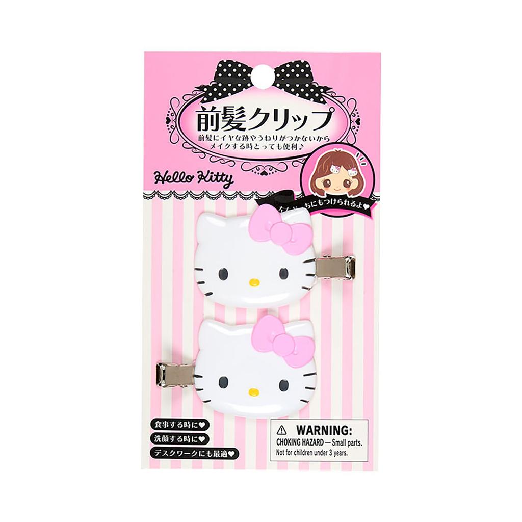 Sanrio Заколки для челки Hello Kitty, Розовые, АБС-пластик, Набор из правой и левой, Идеально подходят для макияжа, умывания и работы за столом, Возраст 3+