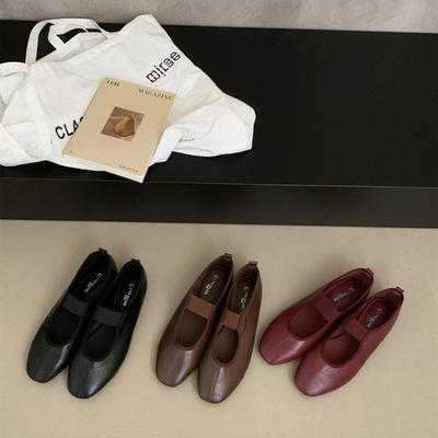 Новые однословные серебристые туфли Мэри Джейн женские мягкие балетки на плоской подошве с неглубоким вырезом ретро повседневные туфли