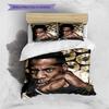 American rapper Pattern Bedding Quilt Set Quilt Cover Pillowcase Home Decoration Birthday Gift (1 * duvet cover + 2 * pillowcase, without core)