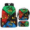 Рюкзак Фантомный Ниндзя Ninjago Школьный рюкзак для ученика Мультяшный аниме-рюкзак Сумка-портфель Пенал