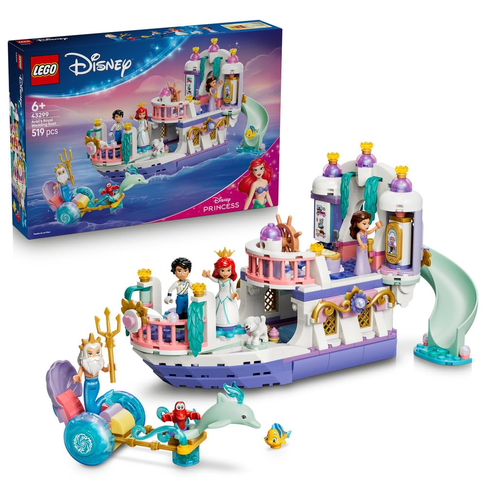 LEGO Disney Princess Ariels Royal Wedding Boat toy birthday gift block educational girl boy child 6 years 7 8 9 goods vehicle ship 43299