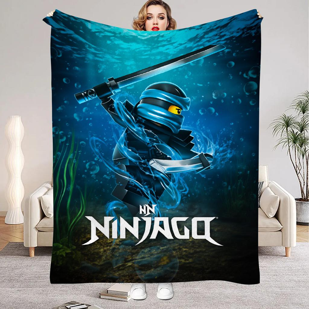 Игровое одеяло-плед N-Ninjagos для мальчиков Летний лагерь Диван Кровать Мягкое Пушистое Разных размеров Покрывало для дневного сна Все сезоны