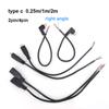4pcs USB 2.0 Type C Male Female 0.25m 2 4 Core Pin Wire Power Date Charging Cable Right Angle Plug Extension Connector DIY Repair