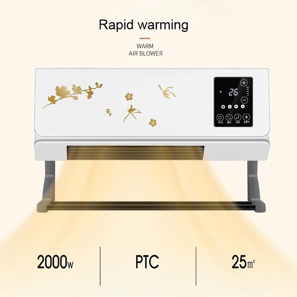 Новый настенный обогреватель 2000 Вт, кондиционер, тепловентилятор для дома, зимней комнаты, одежда для ванной комнаты, сухой кондиционер с дистанционным управлением, 2-в-1