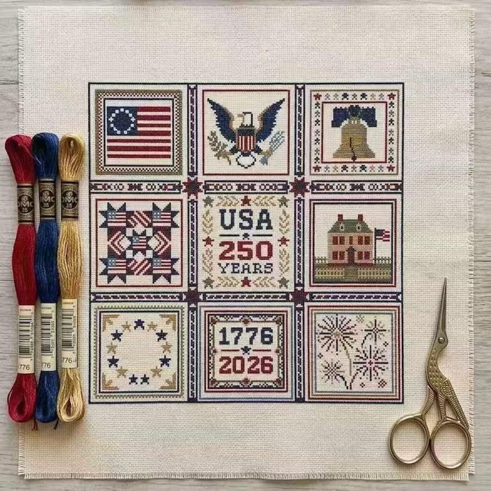 Набор для вышивания крестом 250-летие США Эпоха Независимости 1776 История Вышивка Патриотичный DIY Рукоделие