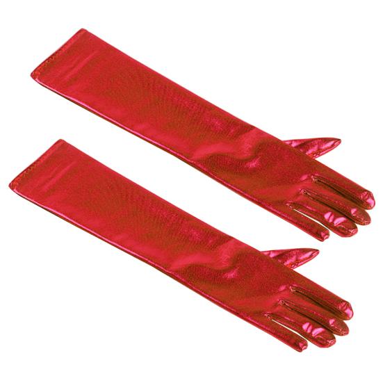 Косплей Вечеринка Сценическое Выступление Женские Длинные Перчатки из Искусственной Кожи с Блеском на Пальцы