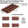 4 Forme Chocolate Silicone Mold Non-Stick Flexible BPA Free for Candy Praline Ice Brown
