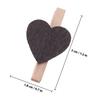 50Pcs Small Love Wooden Clips Photo Fixation Clips for Pictures Painting Crafts Memo Decoration Home Store Use