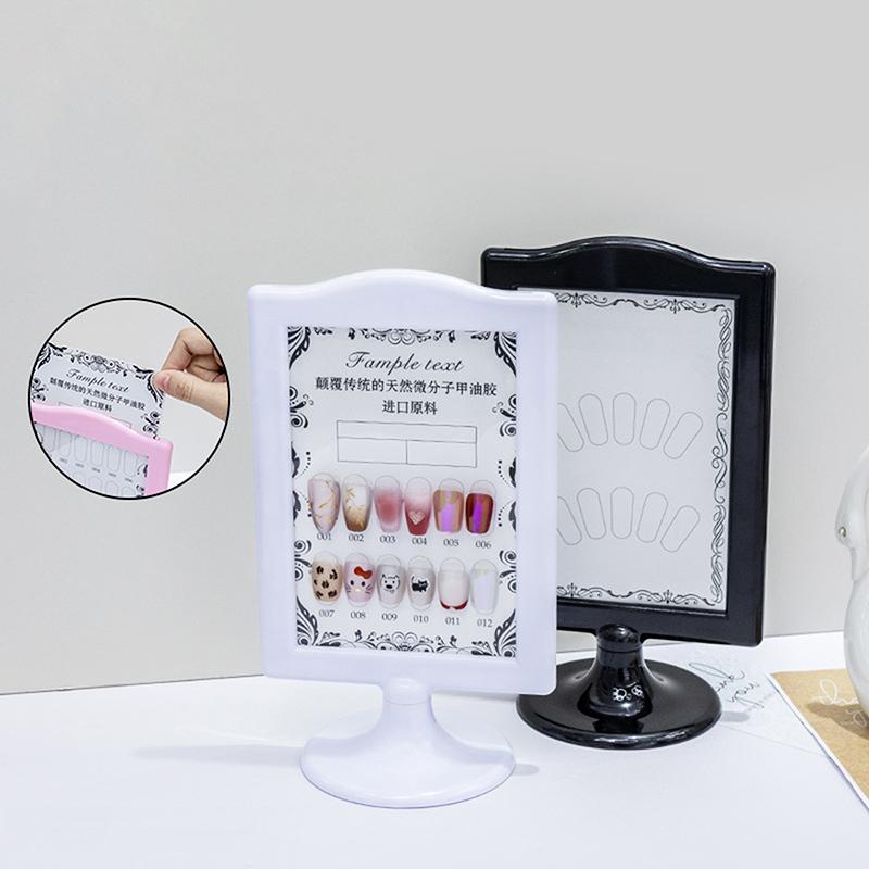Подставка для демонстрации нейл-арта двухсторонняя Рамка для демонстрации работ нейл-арта Доска для демонстрации ногтей Стойка для демонстрации накладных ногтей Держатель для гель-лака