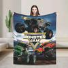 Плюшевое одеяло-плед Monster Jam Grave Digger для детей  Теплое модное фланелевое покрывало  Покрытие для кровати для улицы