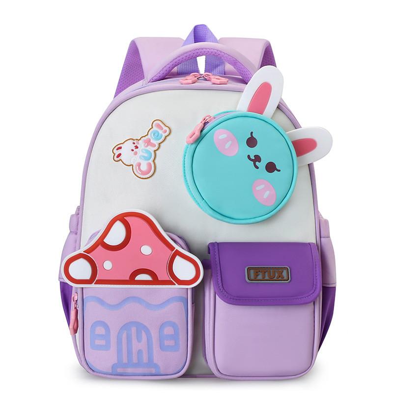 Adorable Nylon Kindergarten Backpack For Boys And Girls In Cute Colors For School