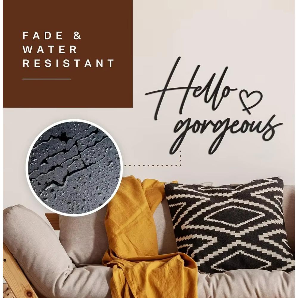 «Hello Gorgeous Sign» Металлический настенный декор — Современный стиль фермерского дома. Красивое настенное искусство. Идеально подходит для любой комнаты. Подвесной декор.