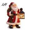 Winter Wonderland Party Supplies Solar Christmas Snowman Lantern Resin Figurine with LED Light Outdoor Xmas Atmosphere Lamp Yard Stair Decoration,