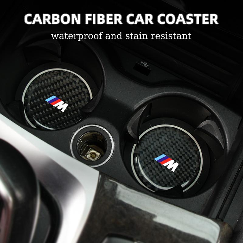 2025 Горячие 2 шт. Коврик-подставка под стакан для воды в салон автомобиля Водонепроницаемая накладка Для BMW M Performance Серии 1 2 3 4 5 7 X2 X3 X4 X5 X6 X7 M2 M3