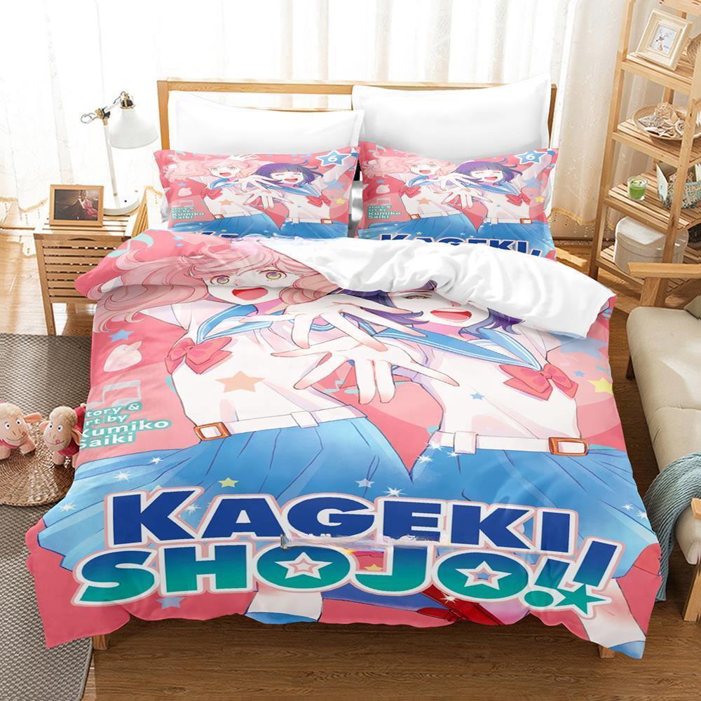 Kageki Shojo Аниме Комплект постельного белья Односпальный Twin Full Queen King Размер 3D Печать Пододеяльник Комплект простыней