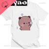 Lovely Bubu Is Throwing Flip-flops At Dudu Since He Teases Bubu T Shirt Bear Tshirt Kawaii Unisex Clothes Unisex Tops Graphic Shirt Unisex
