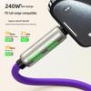 240W Fast Charging Multi-Function Type-C Cable with Colorful Breathing Light for Mobile Phones and Cars