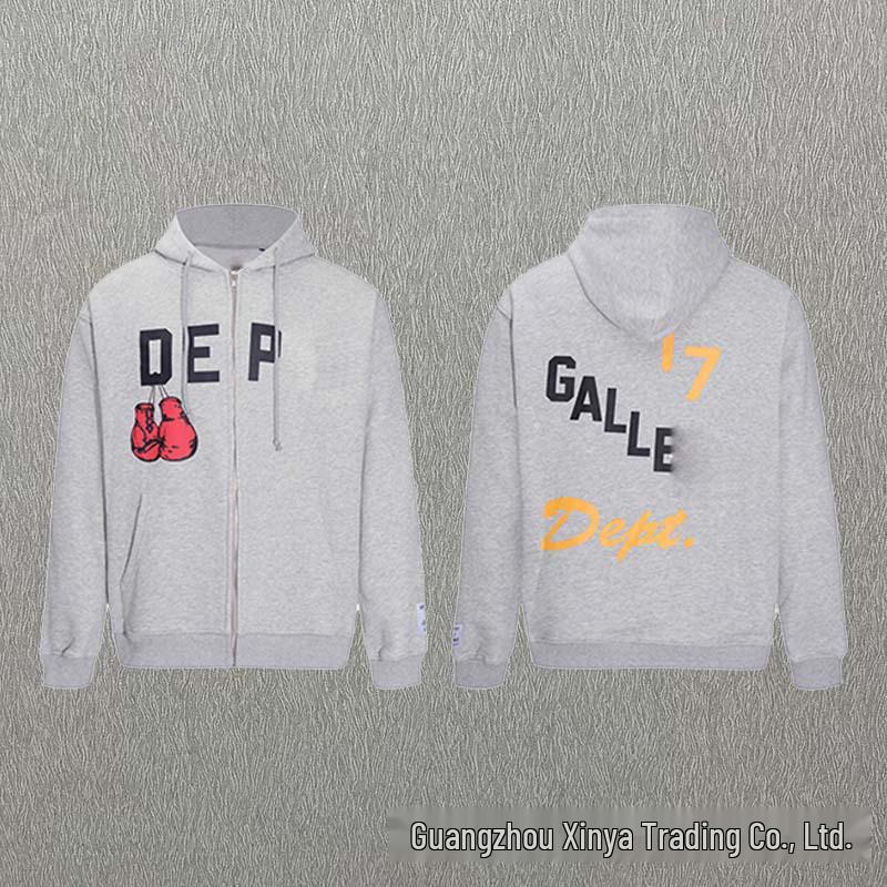 GALLERY DEPT Ink Splatter Graffiti Unisex Cotton Hoodie Set - Autumn Loose Fit