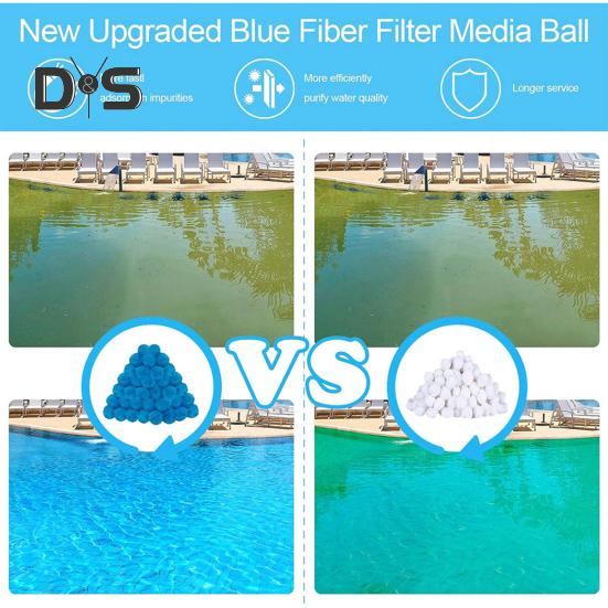 Шарики для фильтра бассейна Заменить фильтр для бассейна Песок Мягкие плюшевые шарики для фильтра Многоразовые шарики из волокнистого материала для песчаного фильтра Насос для бассейна Аквариумы