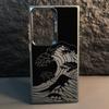 Лазерный чехол для телефона для Samsung S24 S23 Ultra Plus FE S25 S22 Ultra Plus S21 FE Модный Черный Большая Волна Ударопрочный Задний чехол