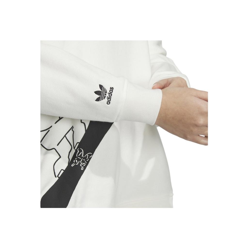 Adidas Originals Trefoil X Nagaba Yu X Su Yiming Совместная коллекция Side Comic Скейтборд Пуловер с круглым вырезом IK4315