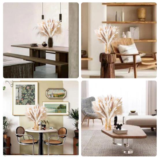 1 Набор Сушеная Пампасная Трава Яркая Изысканная Работа Декоративная Легкий Уход Искусственная