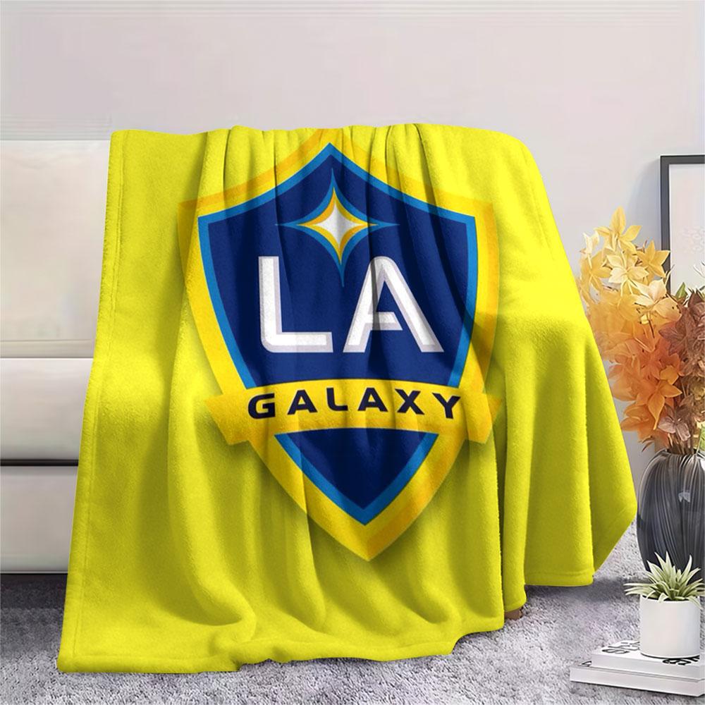 LA Galaxy Printed Flannel Blanket, soft throw for bedroom sofa, washable,soccer fan merchandise, great gift.