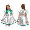 Kids Girls Alien Robot Astronaut Costume Outer Space Cutie Costume Halloween Carnival Cosplay Party Fancy Dress Up Child Suit