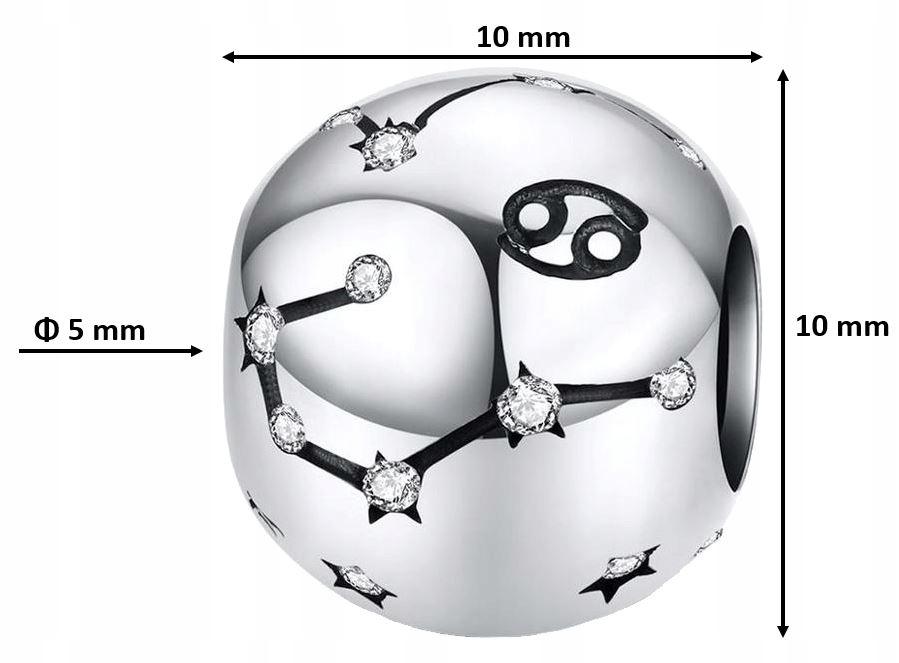 Charms 925 Zodiac Sign Cancer Constellation Pendant Pr 925 Bead