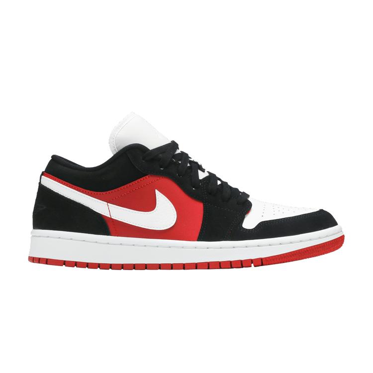 Jordan 1 Low Black White Gym Red (Women's)