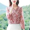 Женская шифоновая рубашка с цветочным принтом, летняя свободная повседневная и модная женская рубашка с рукавом девять дюймов