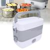 250W Electric Lunch Box with 4 Stainless Steel Food Container Multifunctional Insulated Plug in Heated Lunch Box for  