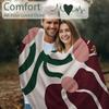 Extra Large Botanical Forest Blanket 60x80 Inch - Vibrant Red & Green Leaf Pattern, Super Soft Cozy Throw for Sofa, Camping