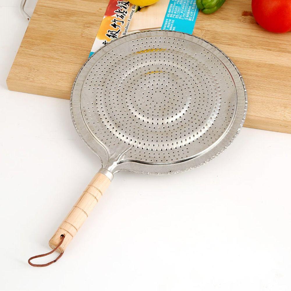 Cooking Electric Gas Stove Milk Wooden Handle Simmer Reducer Flame Guard Plate Ring Heat Diffuser