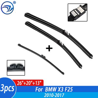 Комплект передних и задних щеток стеклоочистителя для BMW X3 F25 2010 11 12 13 14 15 16 17 Лобовое стекло Переднее Заднее стекло 26"+20"+13"