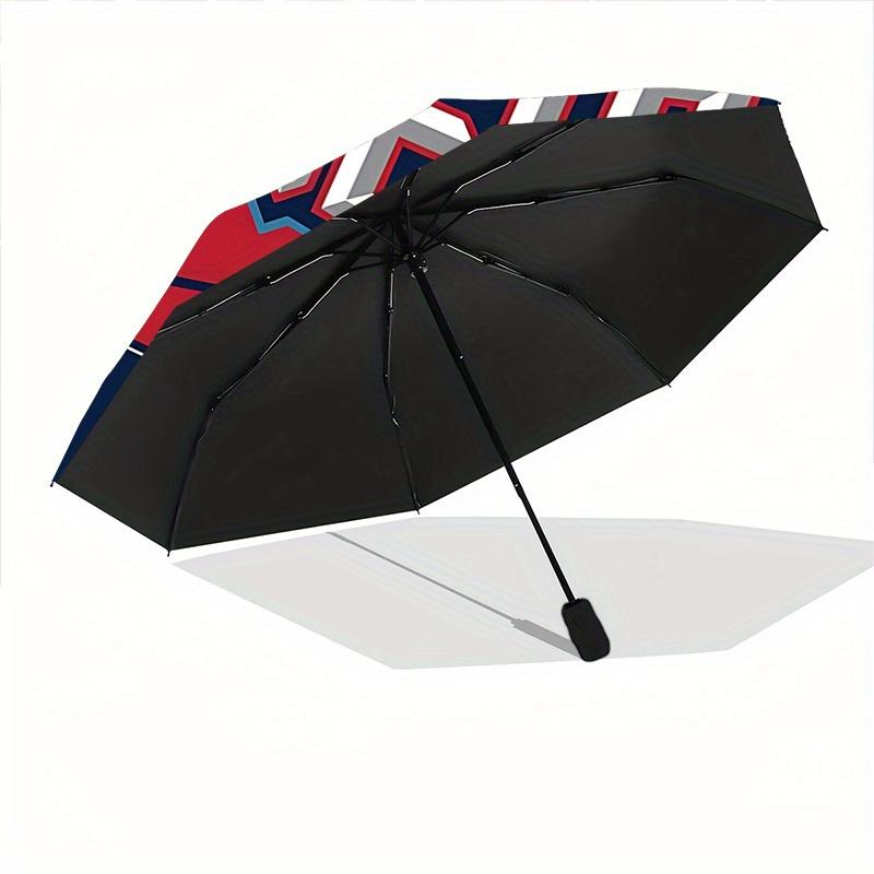 Rockets Basketball Automatic Folding Umbrella - Lightweight, Retractable Design with 8-Rib Durability, Perfect for Outdoor Adventures, Fashi