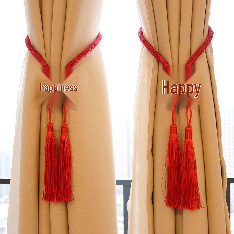 Двойное Счастье Китайская Свадьба Праздничные Подхваты для Штор с Магнитной Пряжкой