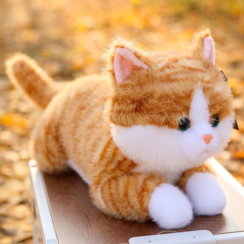 Обнимать ребенка симуляция лежащего кота подушка-плед котенок кукла плюшевая игрушка спящая обнимающая кукла подарок на день рождения для девочки